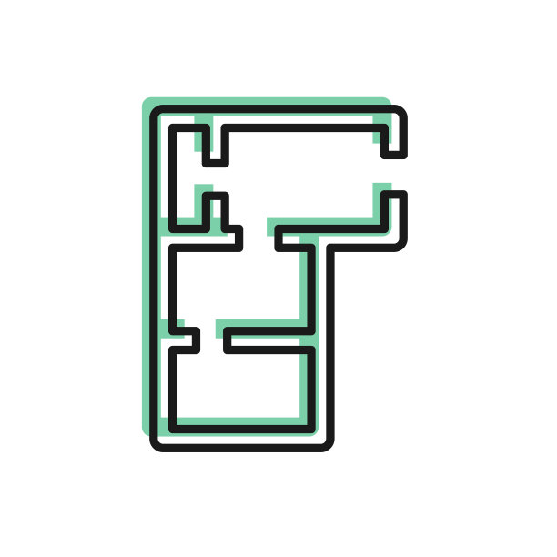 黑线房屋计划图标孤立在白色背景上。向量图片下载