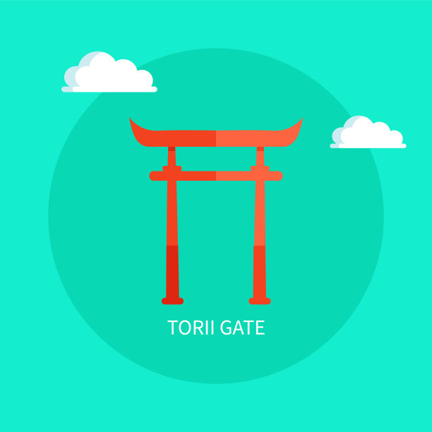 红木鸟居门作为古老的日本景点图片下载