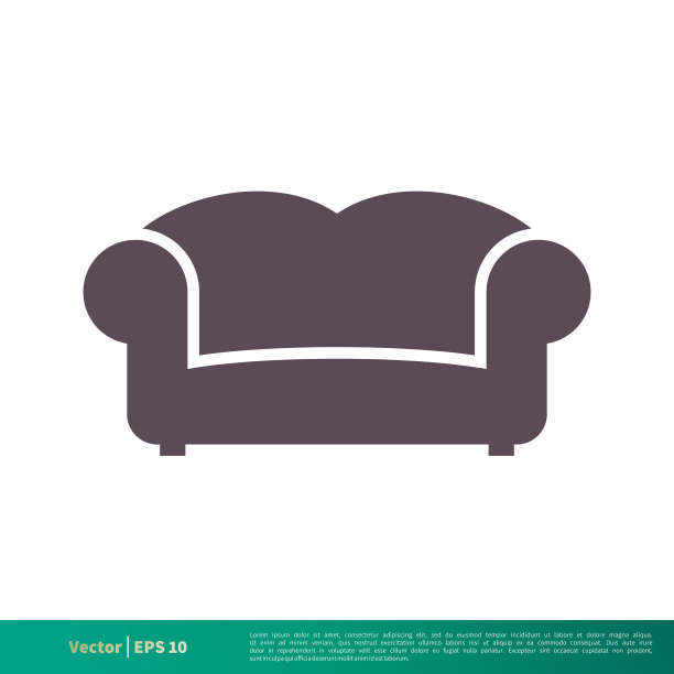 沙发沙发图标矢量标志模板插图设计。向量EPS 10。图片下载