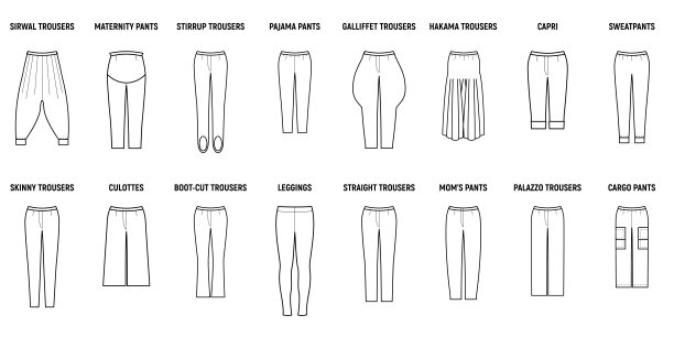 女式长裤。图片下载