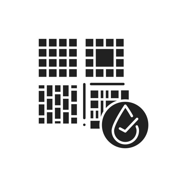 防水墙面和地砖黑色字形图标。防水涂料概念。不透水材料的迹象。象形文字用于网页、手机应用、促销。UI UX GUI设计元素。图片下载