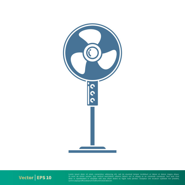 风扇图标矢量标志模板插图设计。向量EPS 10。图片下载