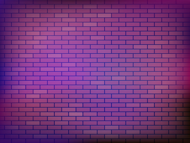 霓虹灯照亮空砖墙。现代的背景。图片下载