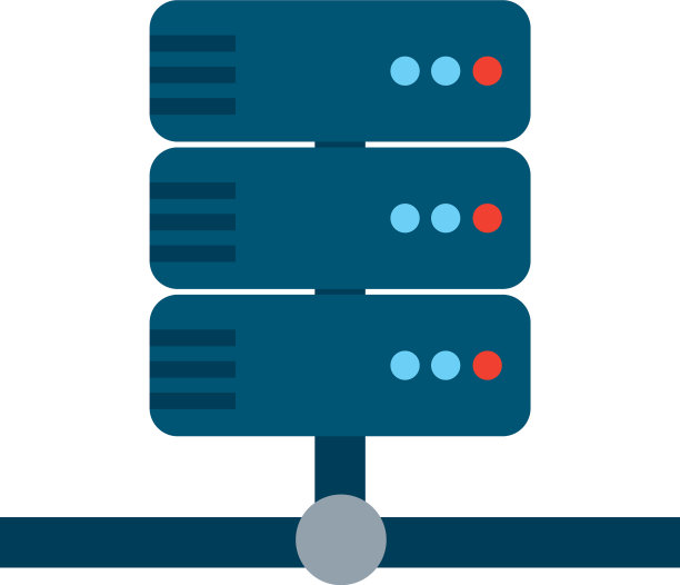 孤立的网页托管平面风格图标设计图片下载