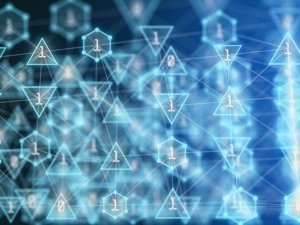 大数据模式。Led灯文本从0到1的数字。技术平面设计的背景概念。图片下载