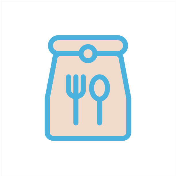 外卖图标平面矢量标志设计新潮图片下载