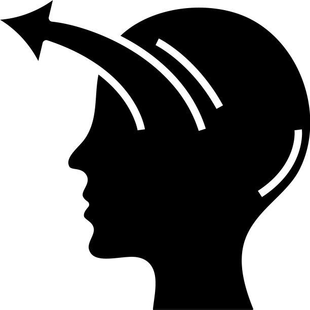 集中精神黑色图标概念图片下载