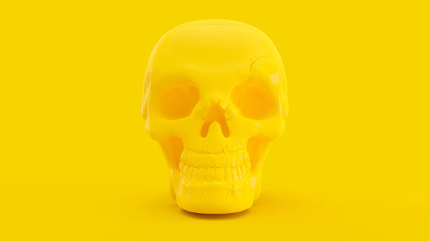 黄色骷髅图片下载