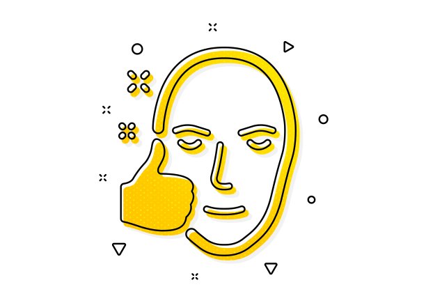 健康面部皮肤图标。照顾好迹象。向量图片下载