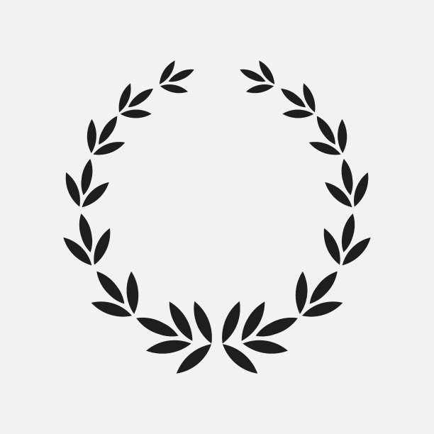 图标月桂花圈，体育图案图片下载