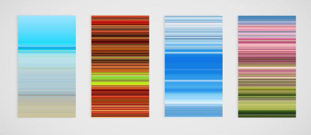 彩色的水平线背景，矢量插图图片下载