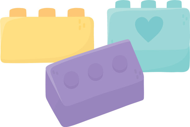 积木建筑儿童玩具图标设计白色图片下载