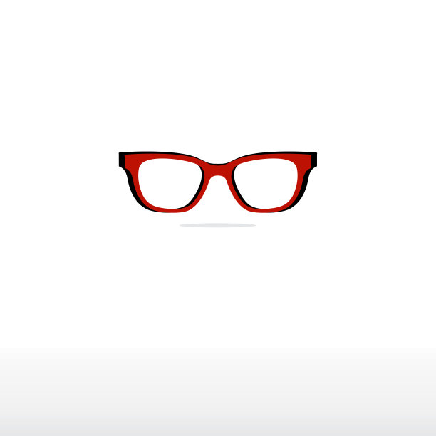 眼镜标志，矢量图标插图。图片下载