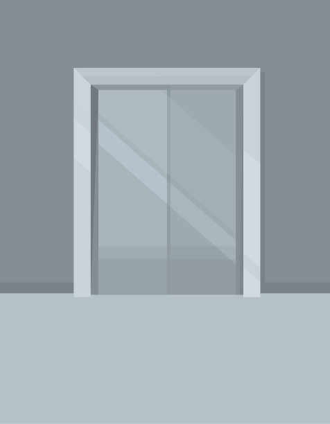 电梯门关闭。图片下载