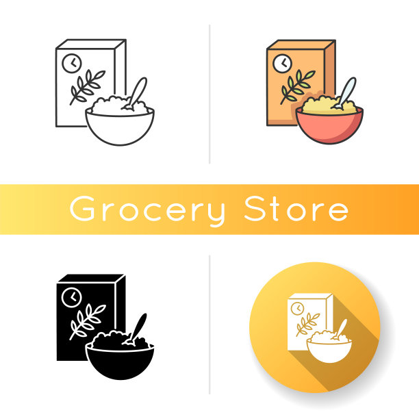 早餐和麦片图标图片下载