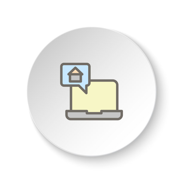 网页图标圆形按钮：聊天对话房屋图片下载