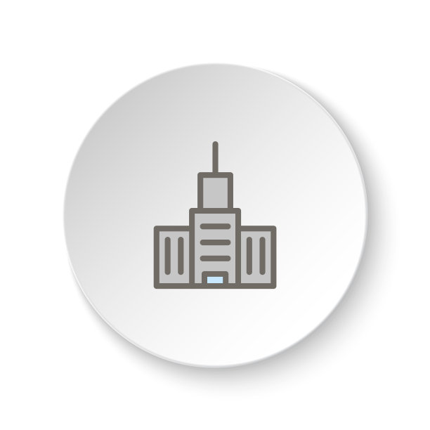 网页图标圆形按钮：建筑房屋图片下载