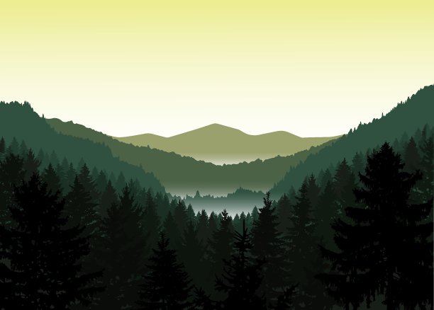 山的全景。图片下载