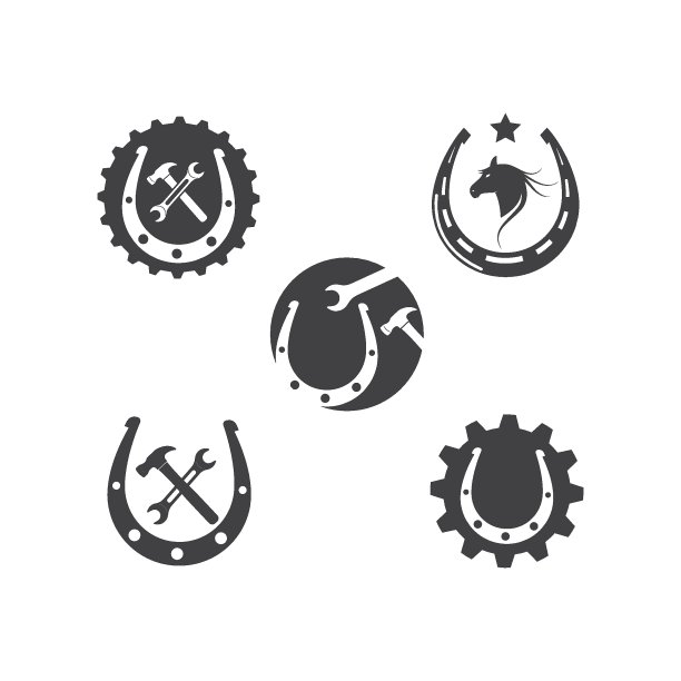 马蹄服务维修图标矢量插图图片下载