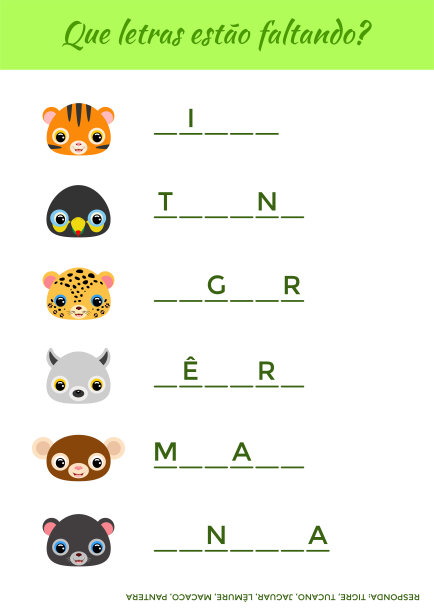 少了什么字母?-少了什么字母?完成单词。儿童与可爱的动物配对的教育游戏。学习英语的教育活动页面。矢量图图片下载