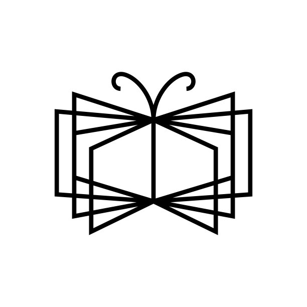 蝴蝶书籍矢量图标插画图片下载