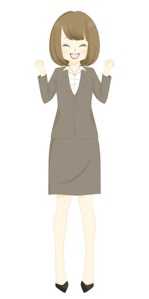 穿西装的女人做着勇敢的姿势图片下载