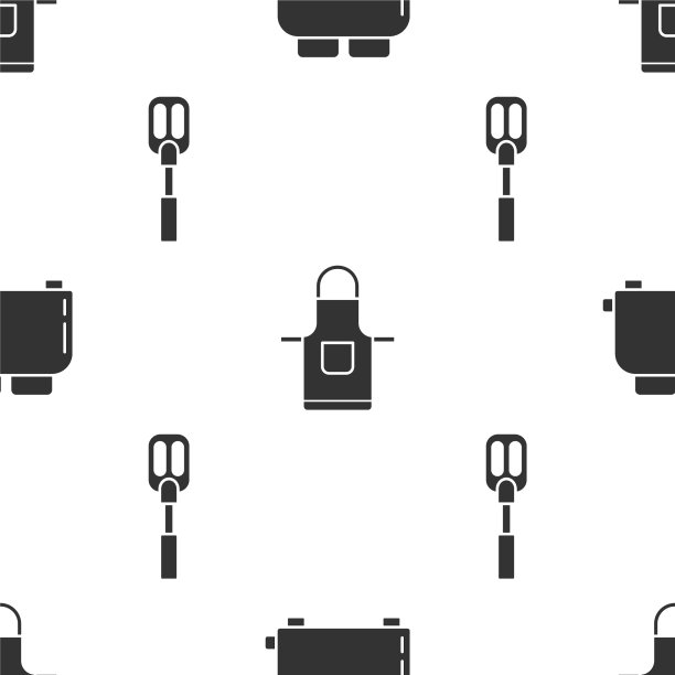 把烤面包机和厨房围裙图片下载