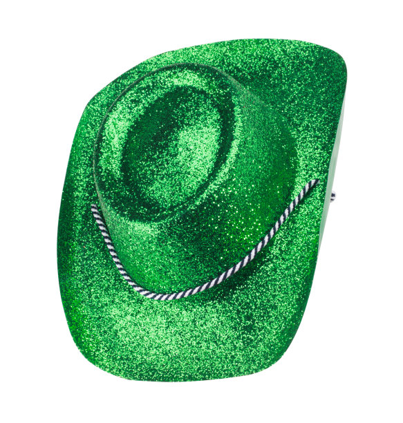 绿色嘉年华帽孤立图片下载