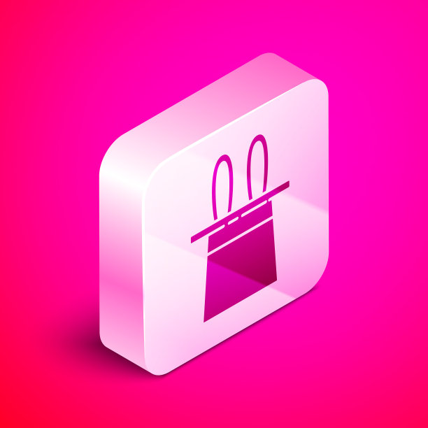 等距魔术师帽子和兔子耳朵图标图片下载