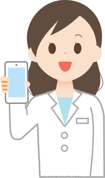 女性戴着白色手机。图片下载