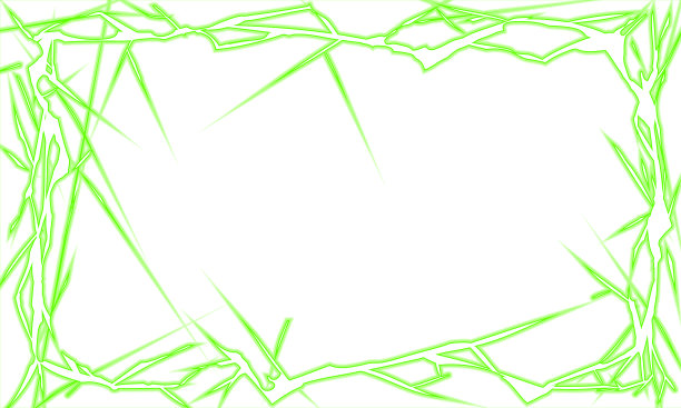 发光闪电框架材料。绿色图片下载