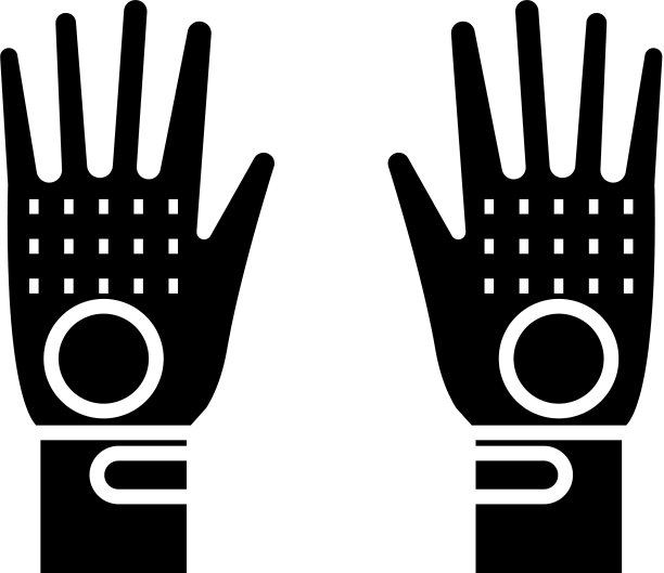 花园手套黑色图标概念图片下载