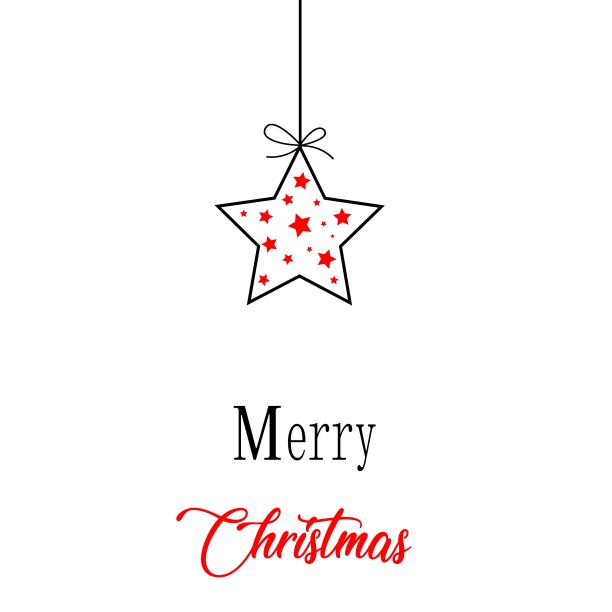 圣诞装饰品挂红色孤立背景矢量插图图片下载