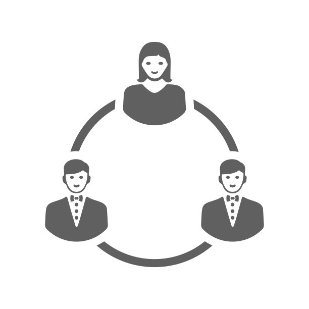 商务会谈团队合作灰色图标图片下载