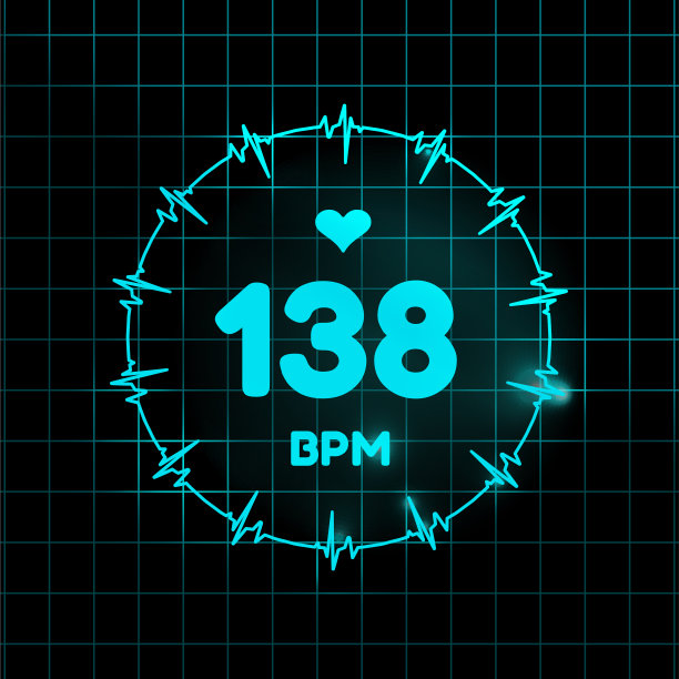 心脏心动图，脉搏，bpm。健身追踪器屏幕。矢量图图片下载