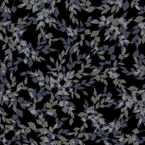 简约风格的树叶无缝图案图片下载