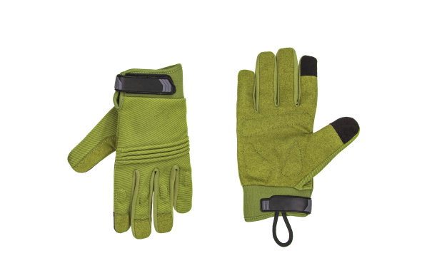 军用手套，战术手套，防护手套隔离白色背景。狩猎全指手套孤立在白色背景。图片下载