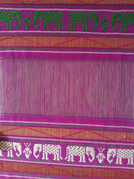 泰国北部漂亮的手工织物图片下载