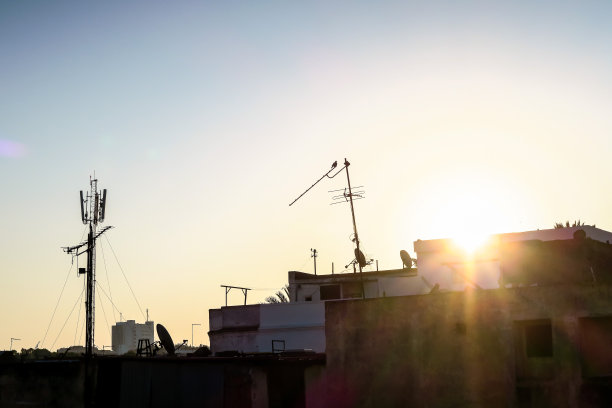 全景拉巴特市首都摩洛哥，照片作为背景图片下载