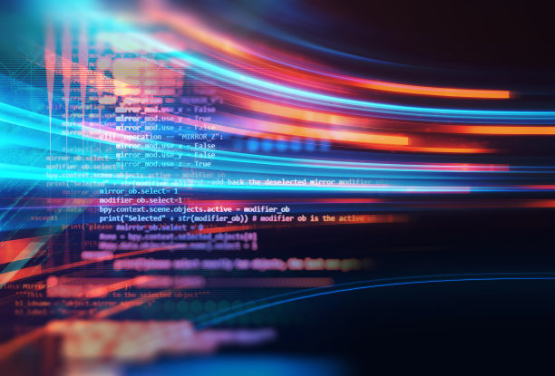 编程代码抽象技术背景的软件开发人员和计算机脚本。三维插图图片下载