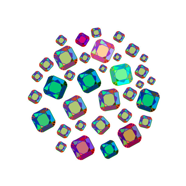 矢量股票插图与彩色宝石在白色的背景。图片下载