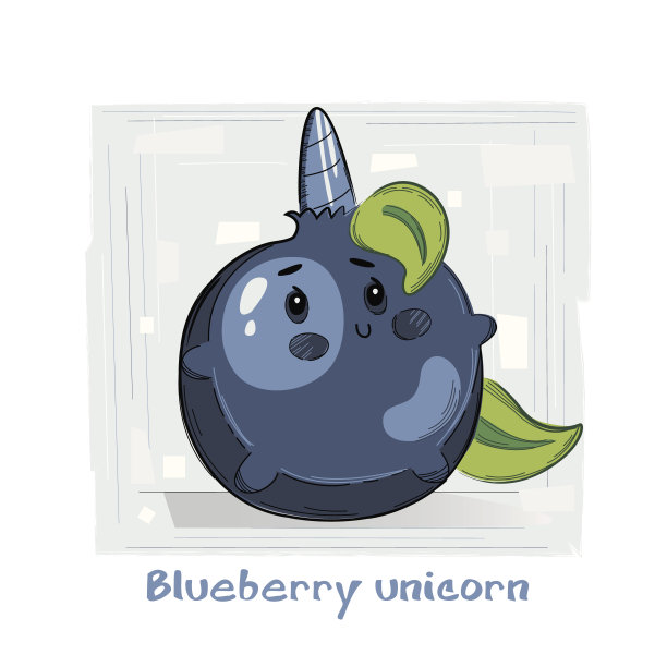 蓝莓独角兽图片下载