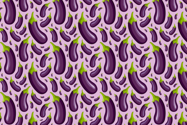 茄子图案上的紫罗兰。光明食品模式图片下载