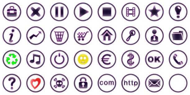 不同图标的集合。3 d演示。图片下载