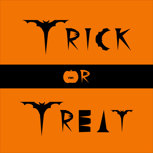 万圣节不给糖就捣蛋的矢量图片下载