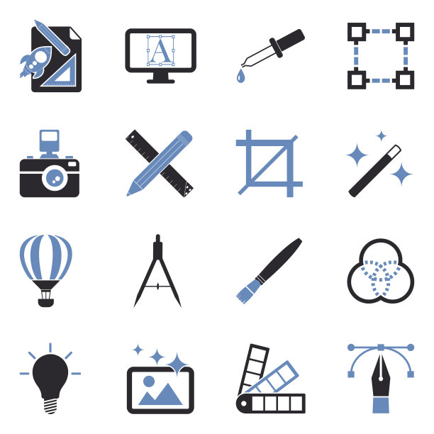 图形设计图标。双音平面设计。矢量插图。图片下载