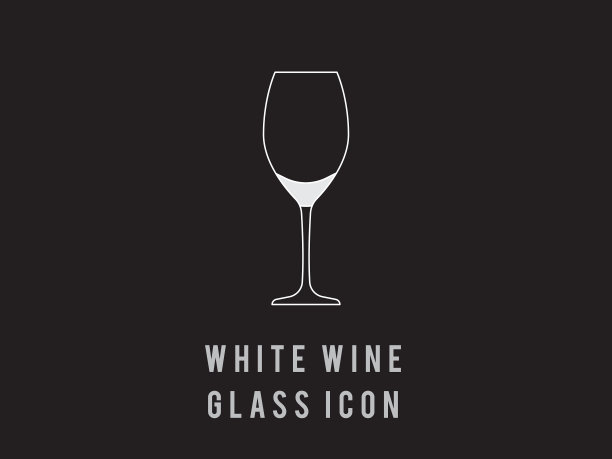 白葡萄酒杯轮廓图标。矢量插图。单高质量的轮廓符号，用于网页设计或手机应用程序。酒杯细线标志，设计标志，访问卡等。图片下载
