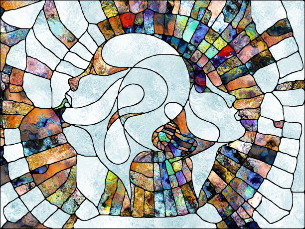 彩色玻璃的能量图片下载