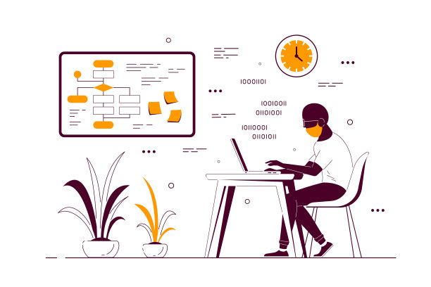 年轻的黑人在办公室用电脑工作素材图片