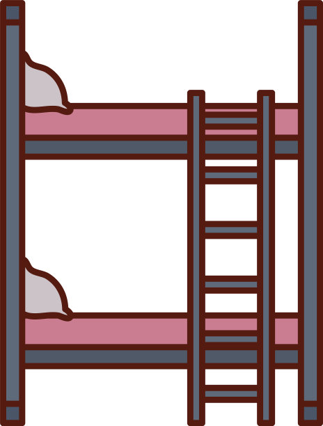 隔离家的客舱床线和填充风格图标图片下载